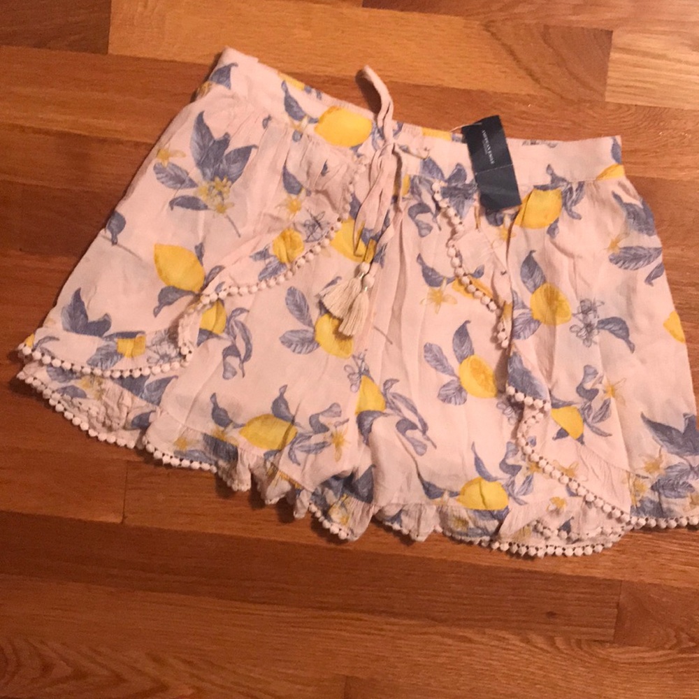 American Eagle Lemon Print Shorts